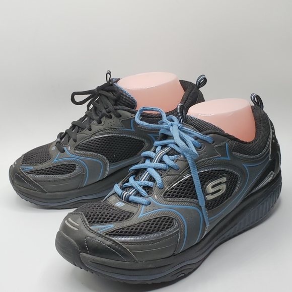 Sketchers shape ups 12320 workout walking shoes with rounded bottom - Picture 3 of 12